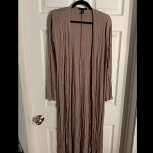 Long tan cardigan